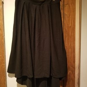 Asymmetrical black skirt